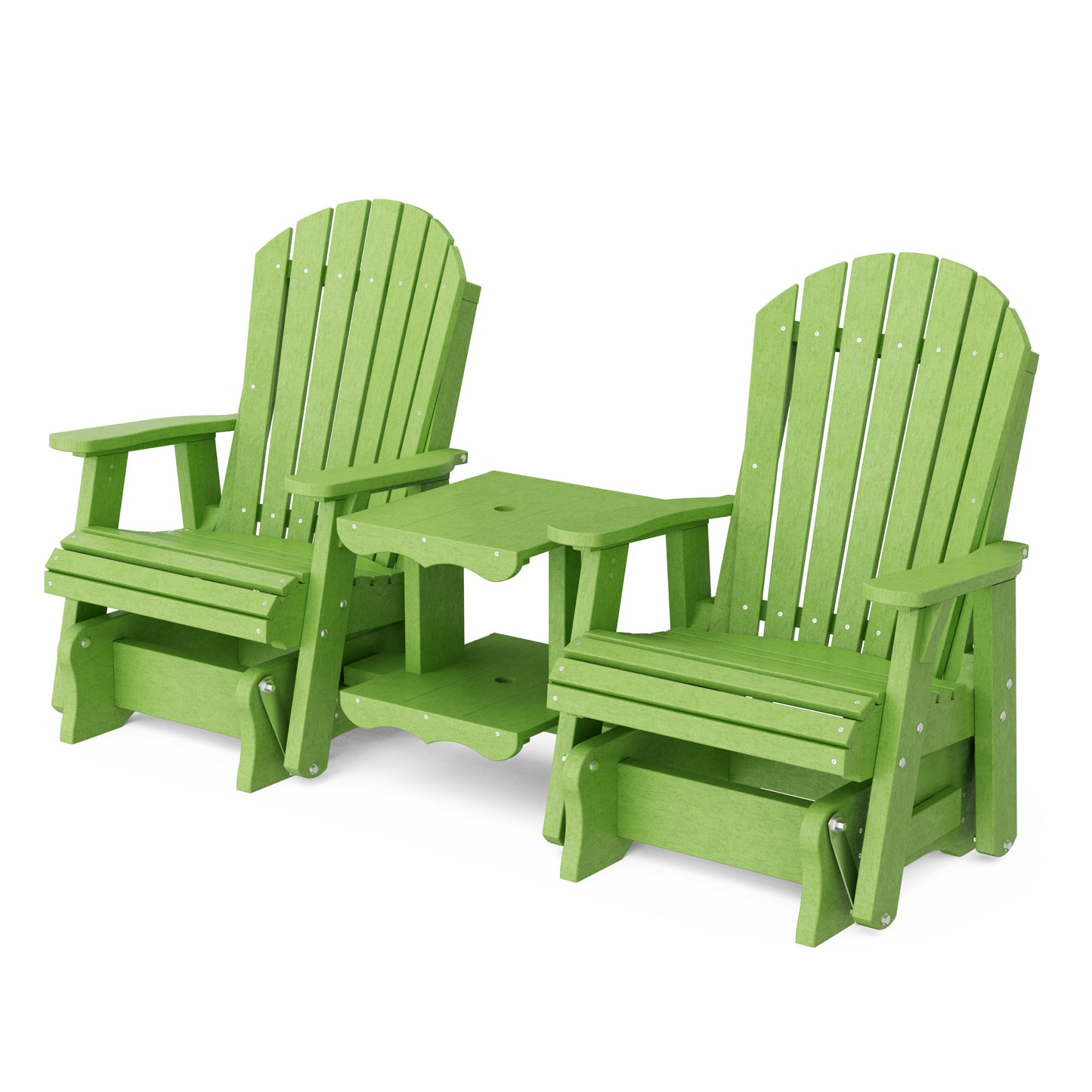 Heritage Adirondack Glider Chair Set with Center Table