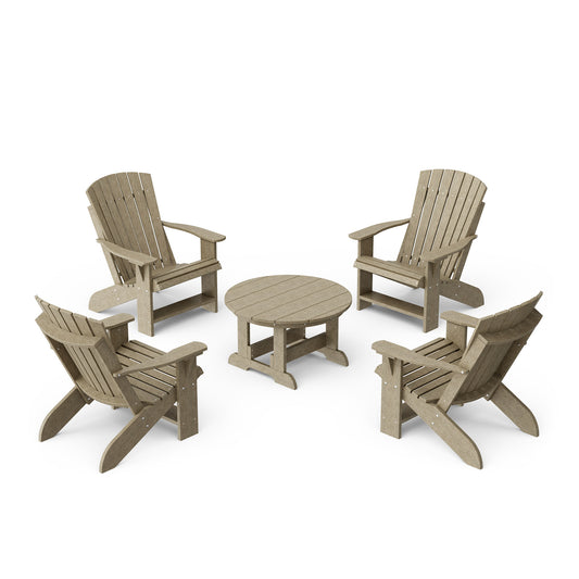 Heritage 5-Piece Adirondack Chair Conversation Set