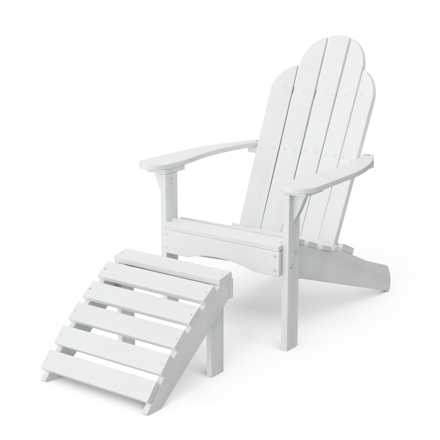 Classic Adirondack Chair with Ottoman Set