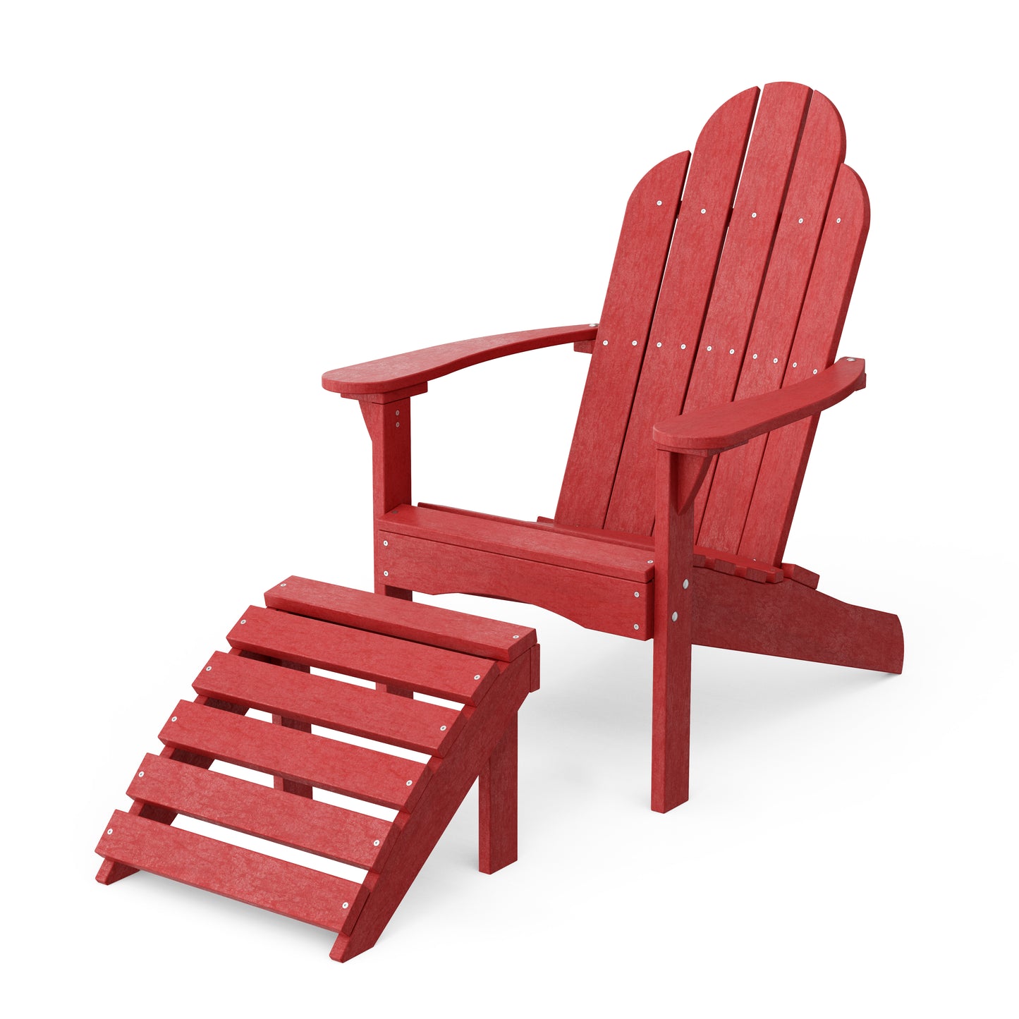Classic Adirondack Chair with Ottoman Set