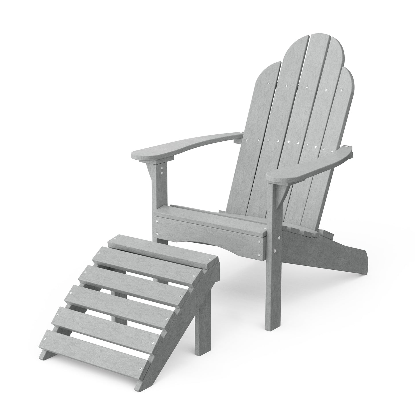 Classic Adirondack Chair with Ottoman Set
