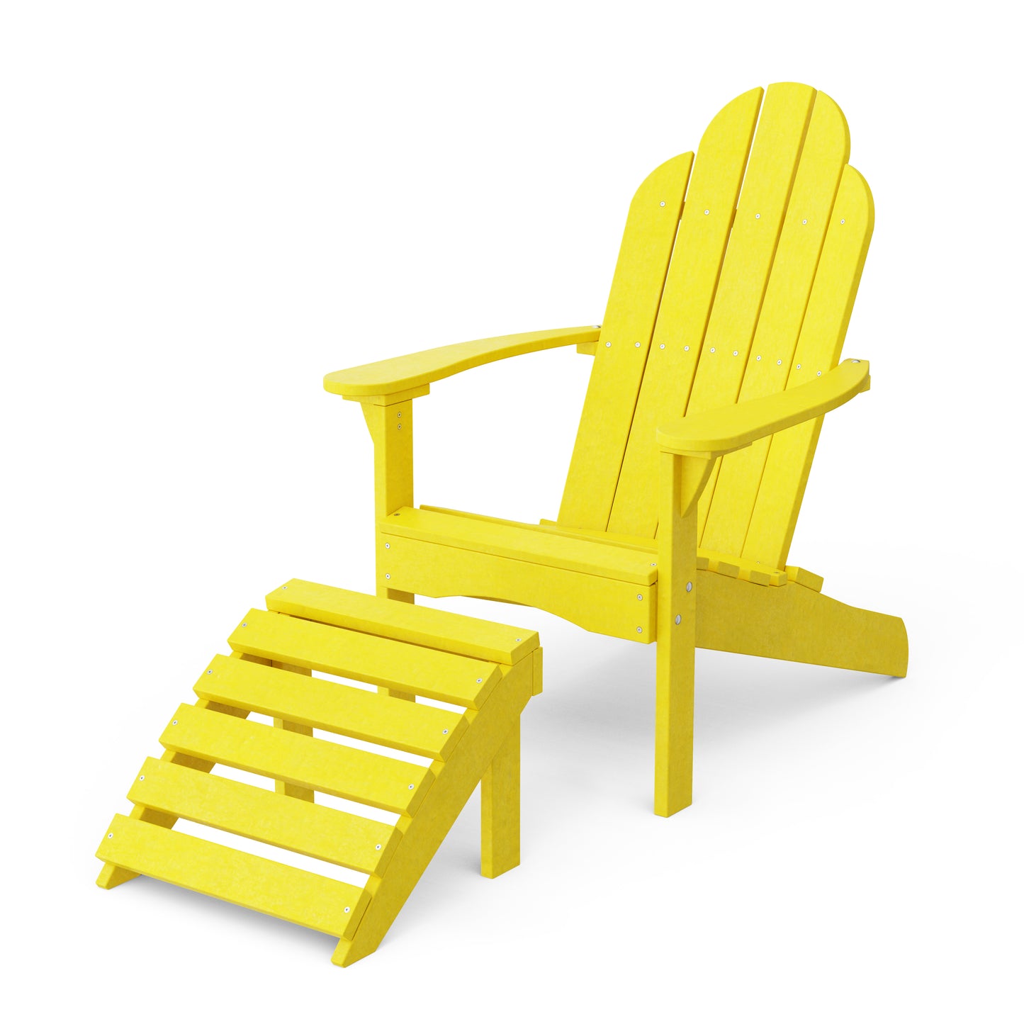 Classic Adirondack Chair with Ottoman Set