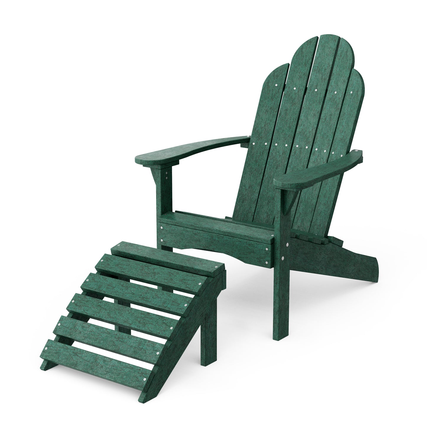 Classic Adirondack Chair with Ottoman Set