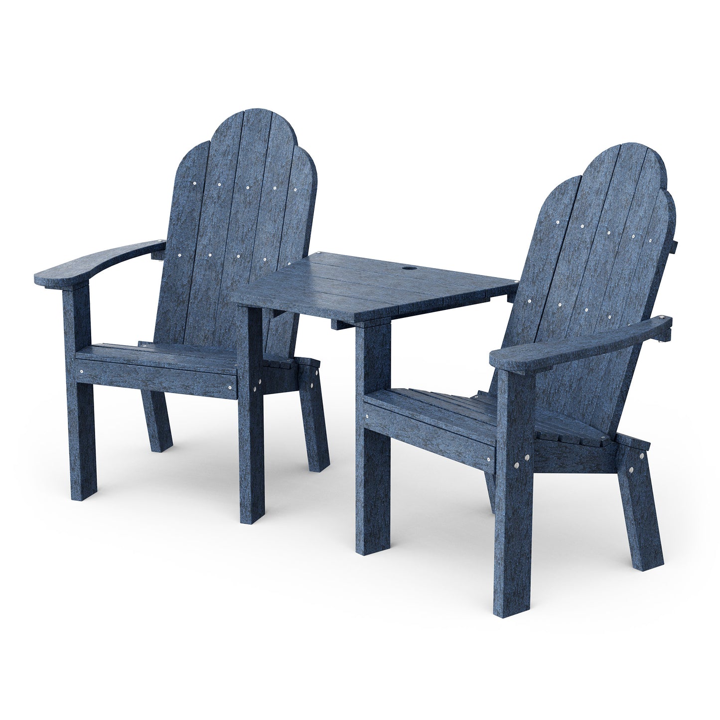 Classic 3-Piece Adirondack Set with Angled Connecting Table