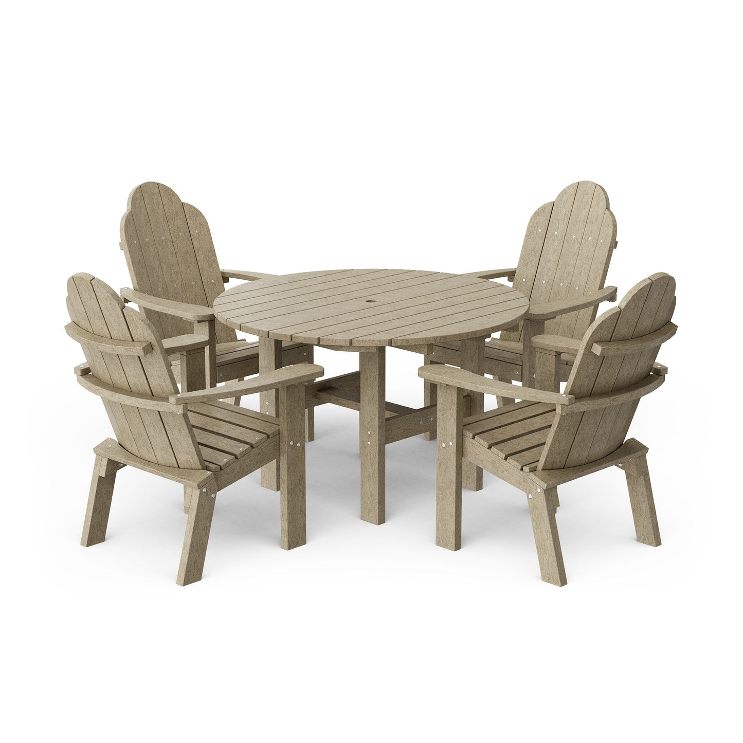 Classic Adirondack 5-Piece Round Dining Set
