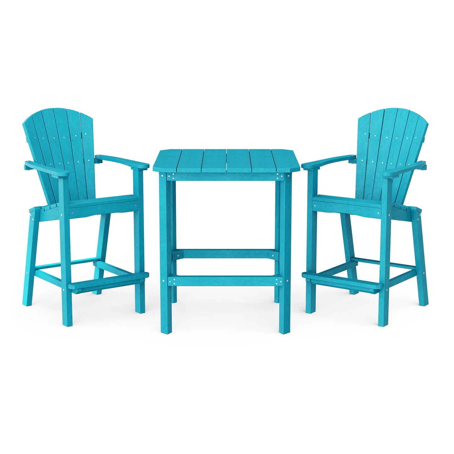 Classic Adirondack 3-Piece Bar Height Bistro Set