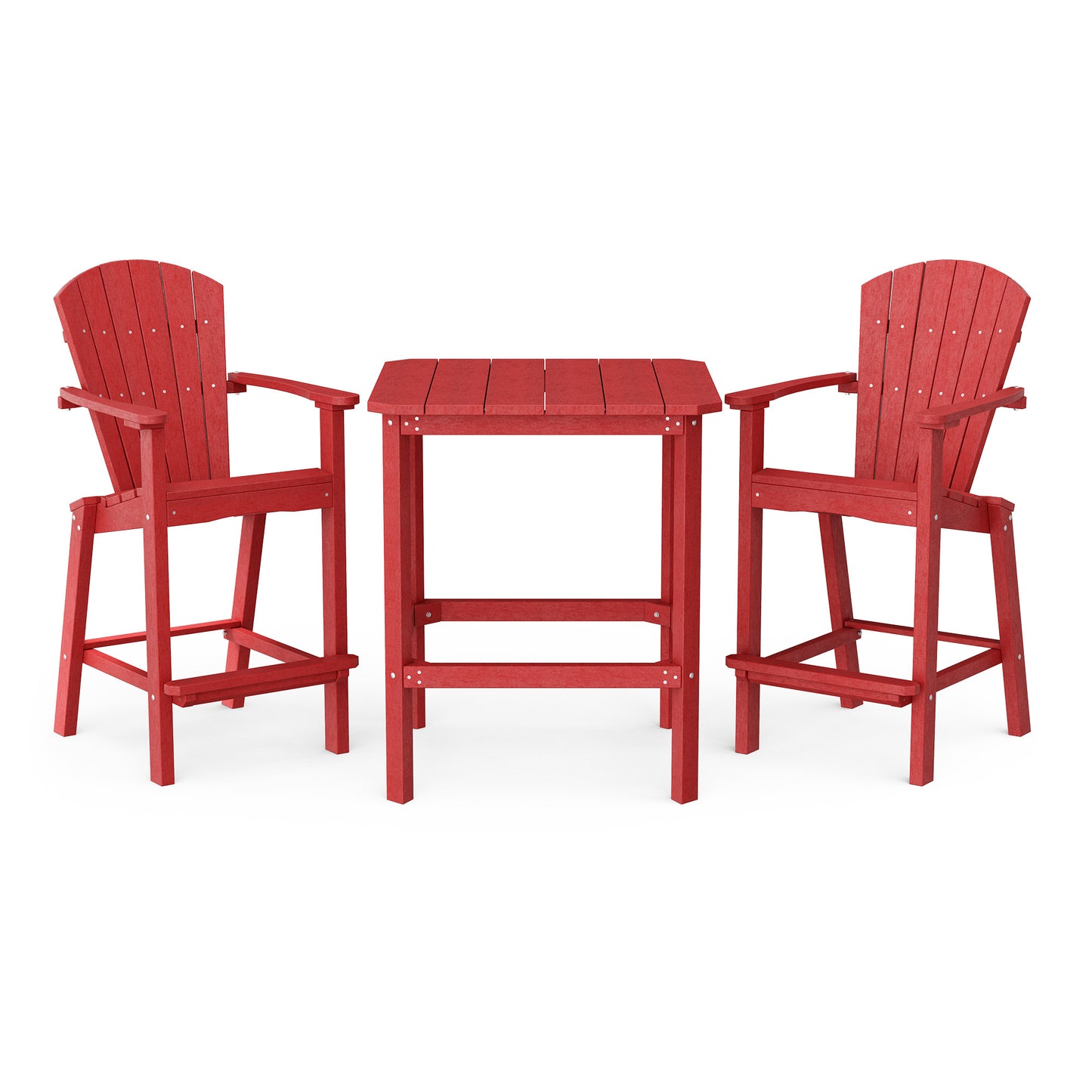 Classic Adirondack 3-Piece Bar Height Bistro Set