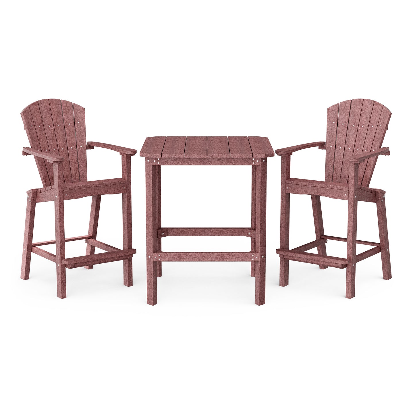 Classic Adirondack 3-Piece Bar Height Bistro Set