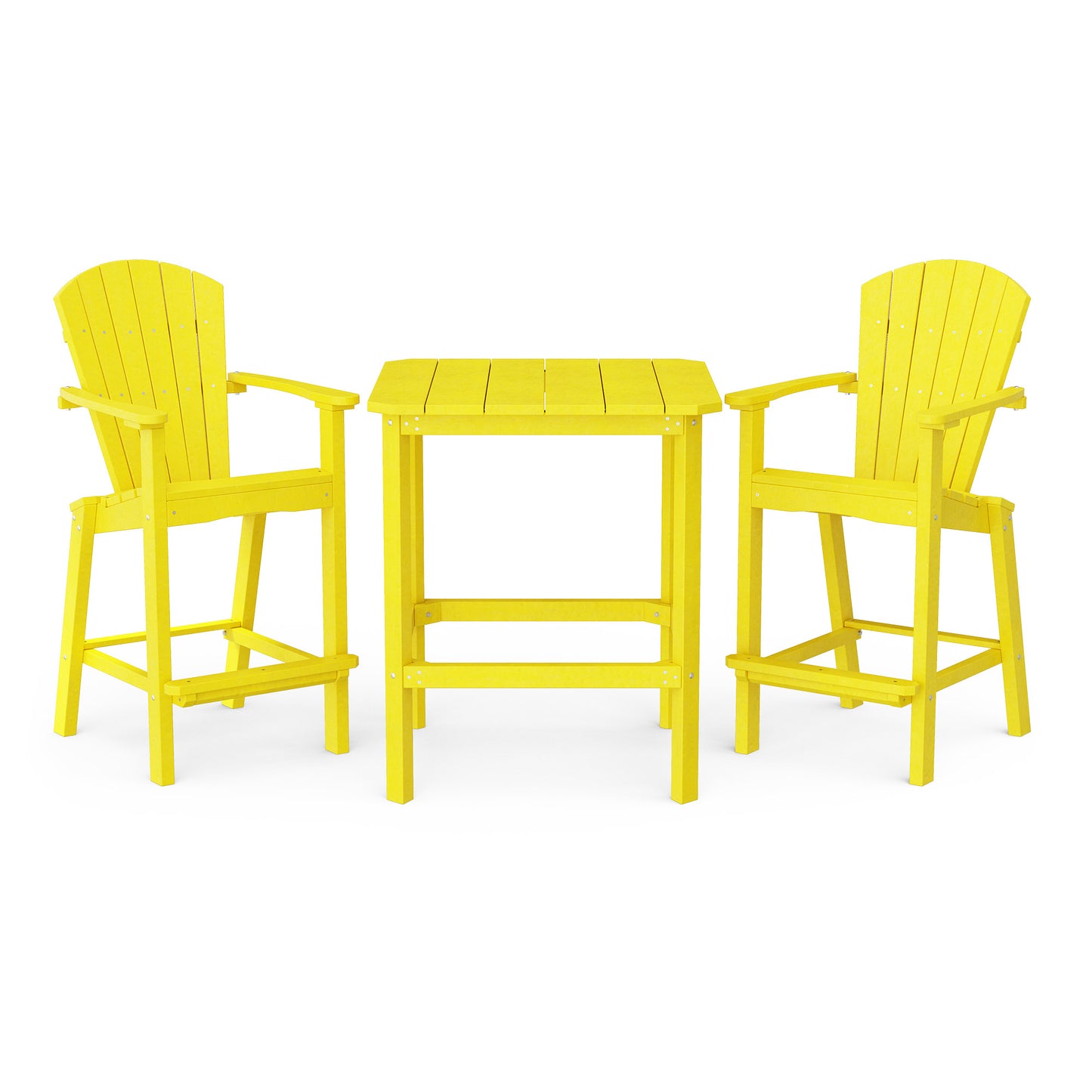 Classic Adirondack 3-Piece Bar Height Bistro Set