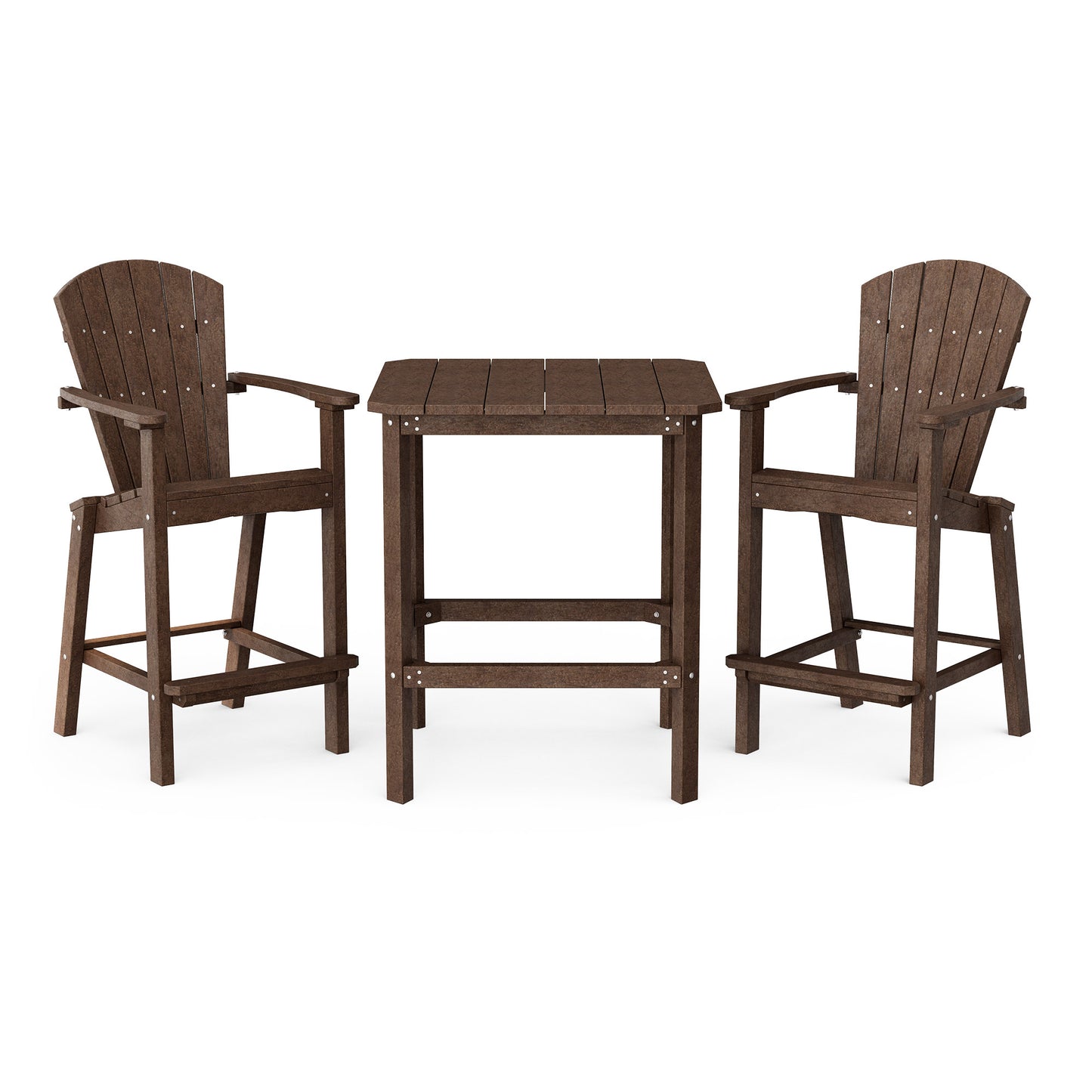 Classic Adirondack 3-Piece Bar Height Bistro Set