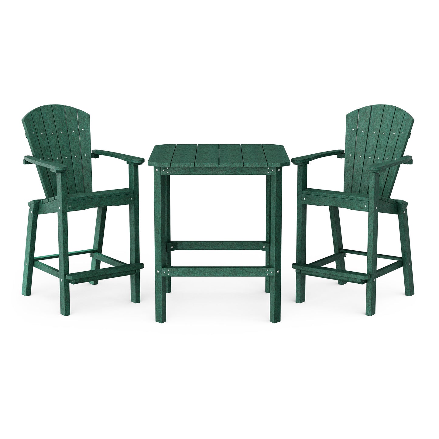 Classic Adirondack 3-Piece Bar Height Bistro Set