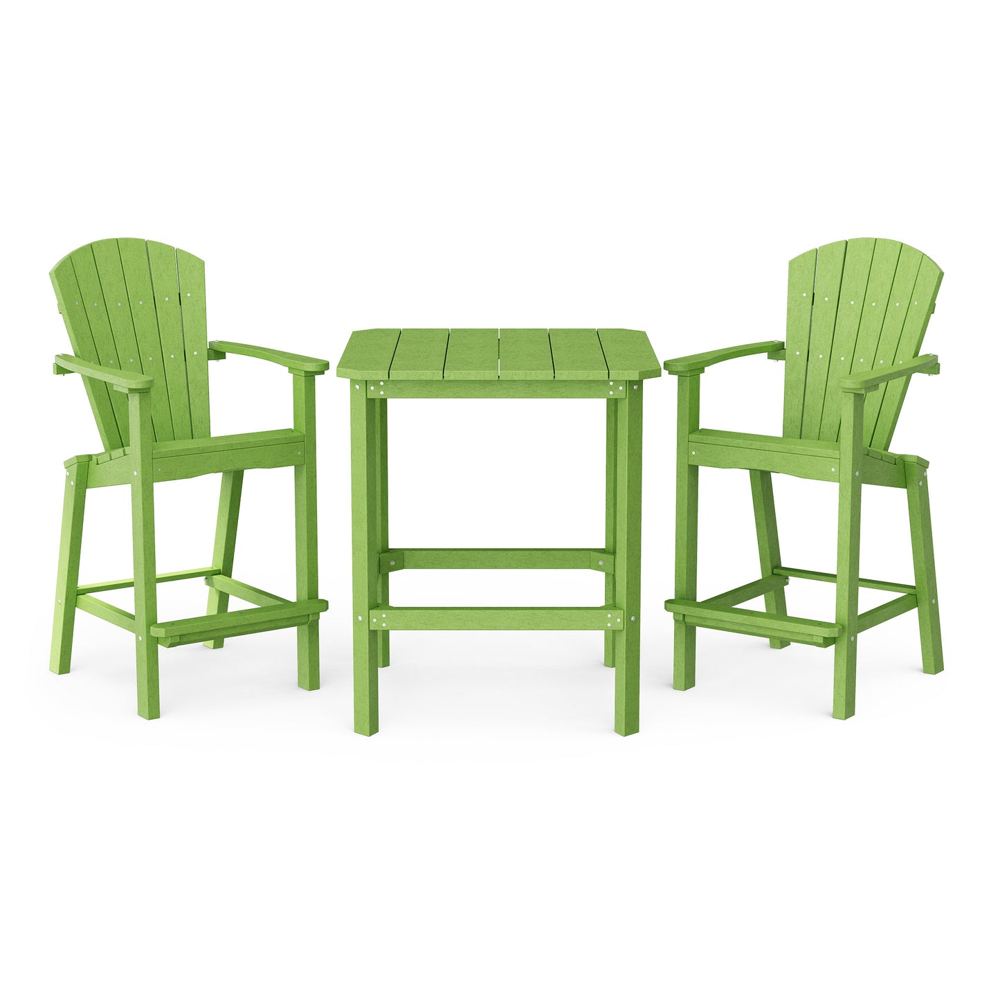 Classic Adirondack 3-Piece Bar Height Bistro Set