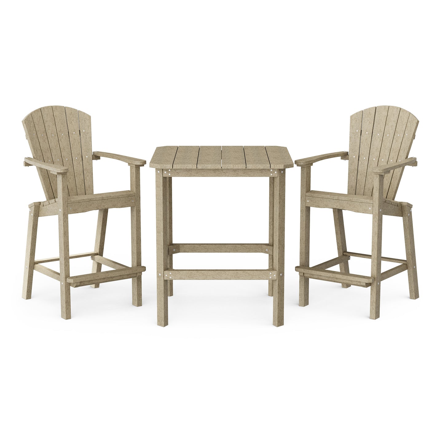 Classic Adirondack 3-Piece Bar Height Bistro Set