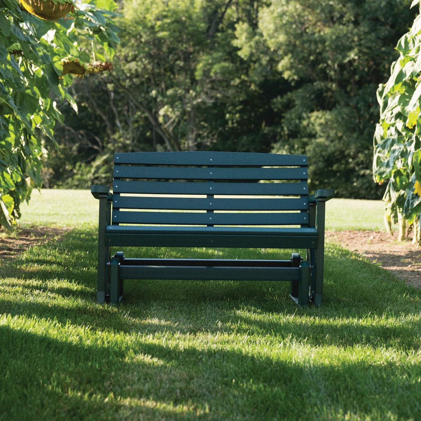 turf green classic glider in garden