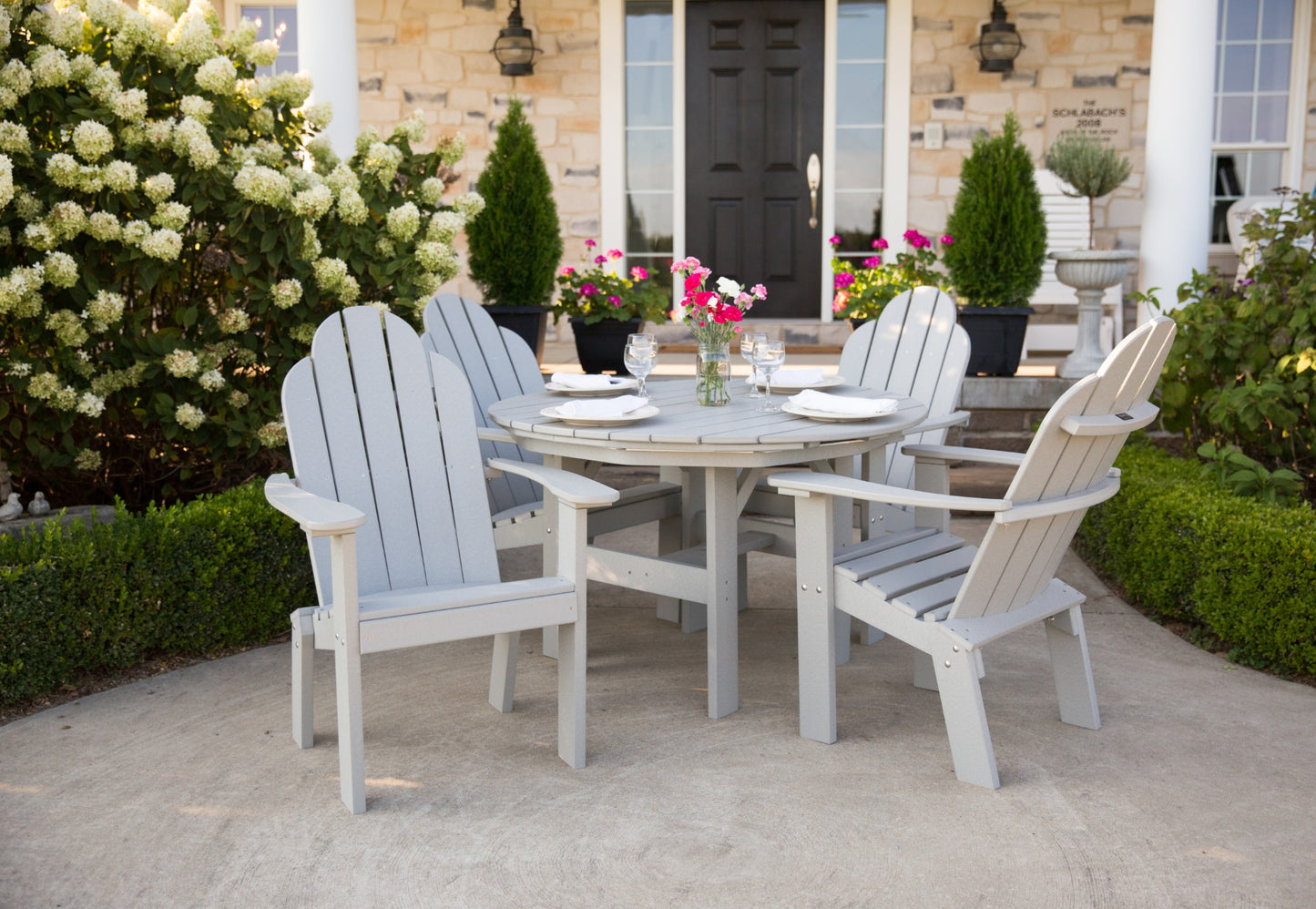 deck chair dining set with chair open