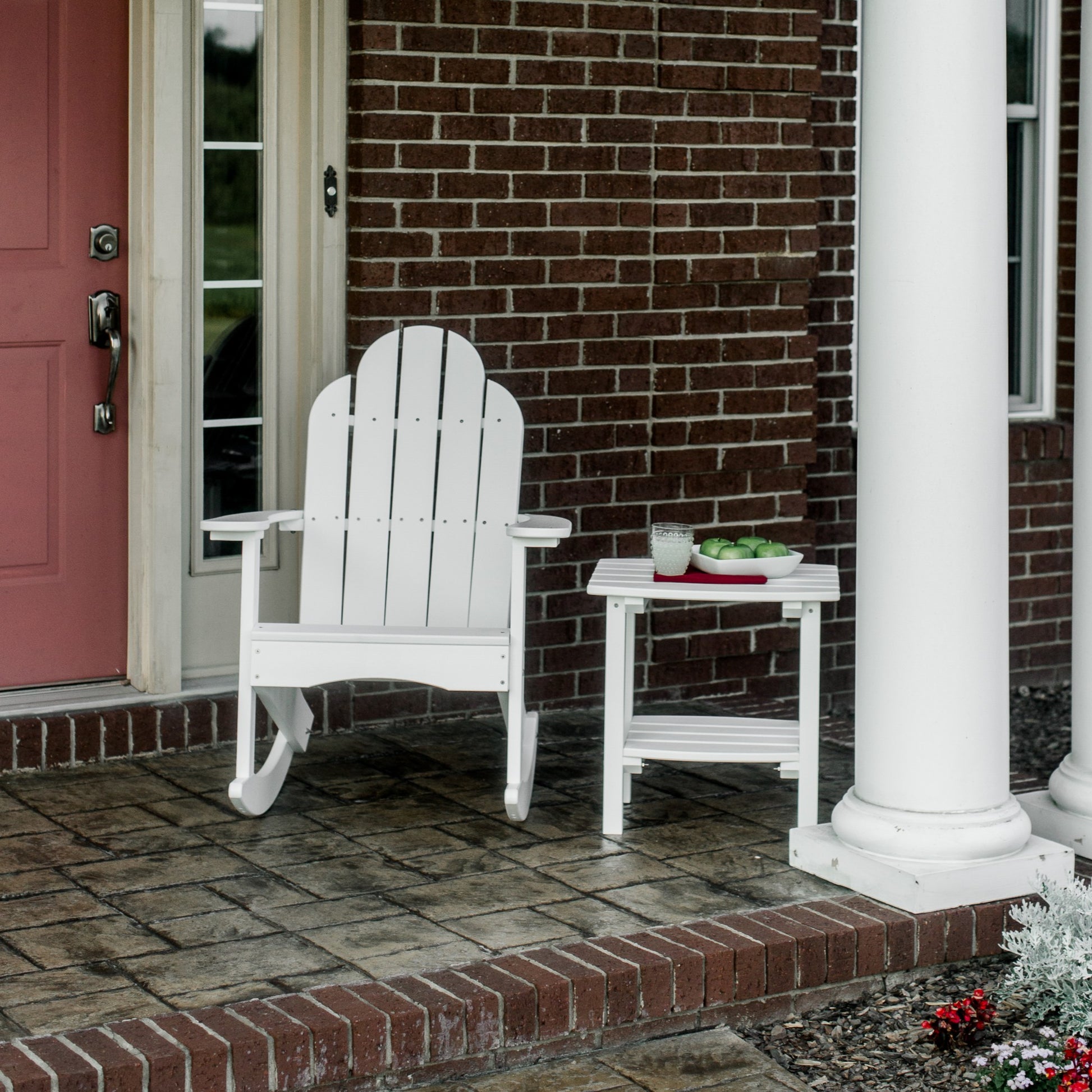 rocking chair with side table